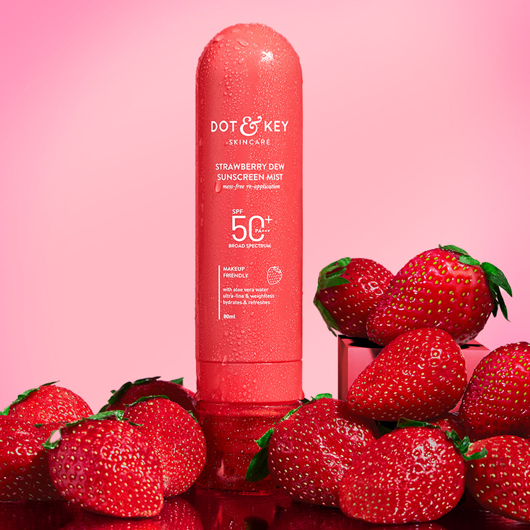 Dot & Key Strawberry Dew Sunscreen Face Mist, SPF 50+ PA+++, 80ml