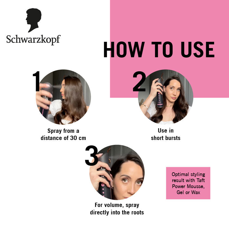 Schwarzkopf TAFT Power Hold 5 Hair Spray for Heat Protection, Gives Cashmere like Softness, 250ml Buy at Indicrest Image 8