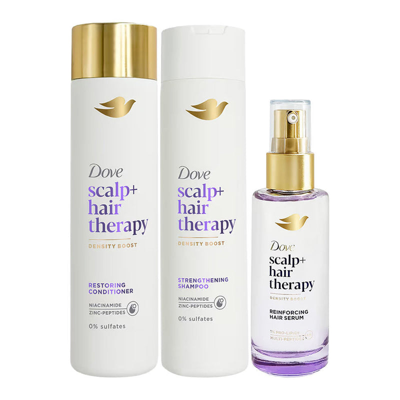 Dove Scalp + Hair Therapy Reinforcing Serum + Sulphate Free Shampoo & Conditioner Combo Buy at Indicrest