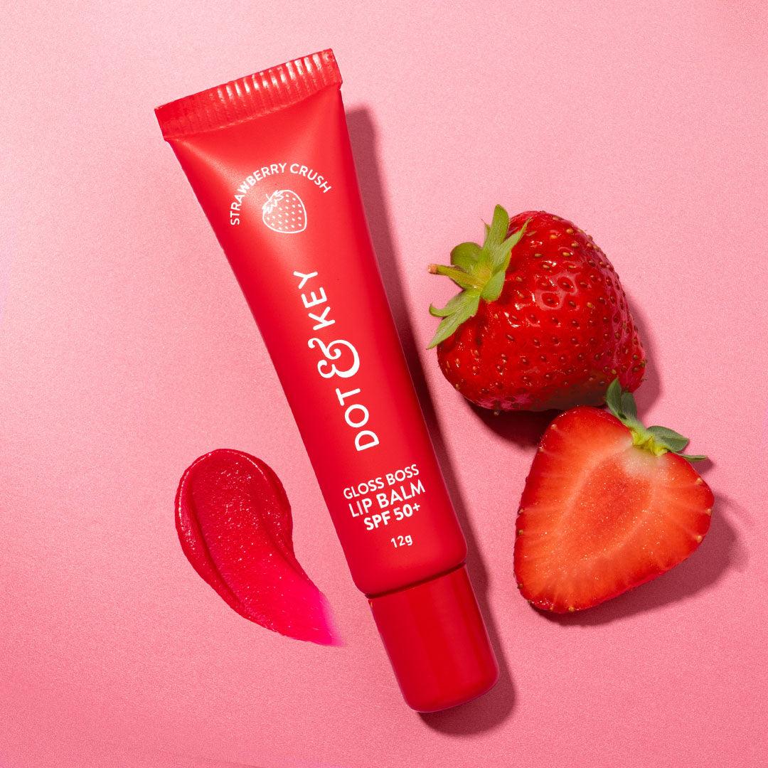 Dot & Key Vitamin C + E Brightening Lip Balm with SPF 50+, Strawberry Crush