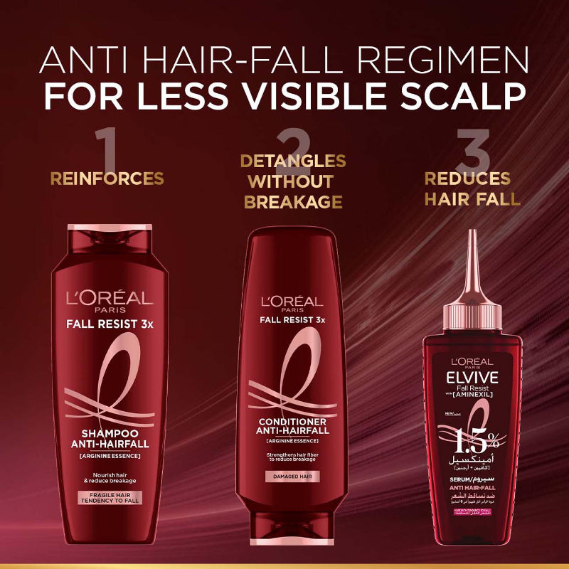 L'Oréal Paris Fall Resist Anti Hair Fall Serum with 1.5% Aminexil, Caffeine & Arginine., 102ml Buy at Indicrest Image 8
