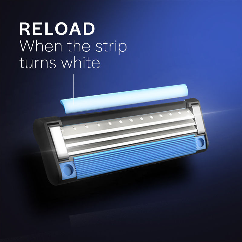 Gillette Mach Turbo 3 Shaving Blades for men, Pack Of 10 Cartridges Buy at Indicrest Image 2