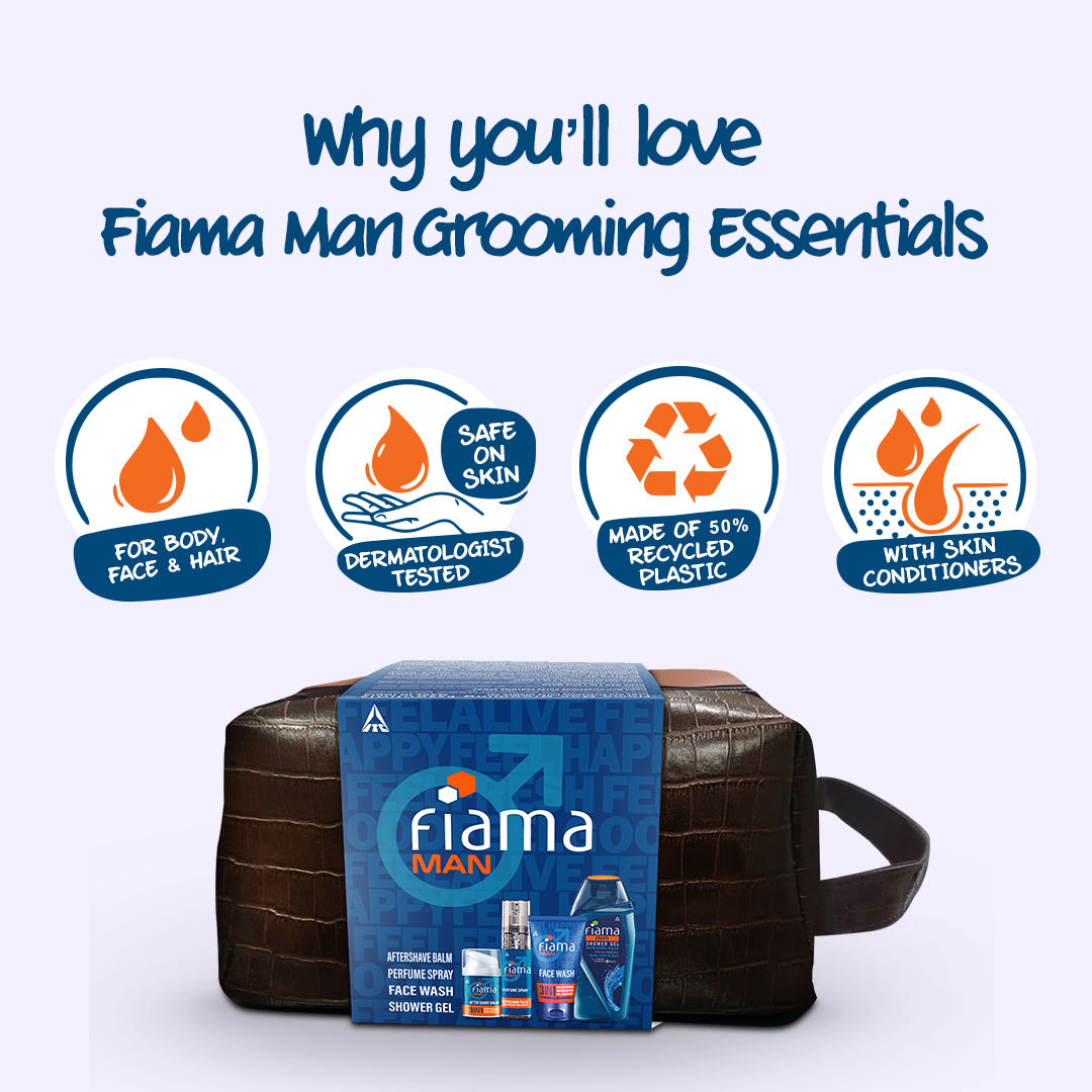 Fiama Man Grooming Essentials (Pack of 4), 520ml Buy at Indicrest Image 3