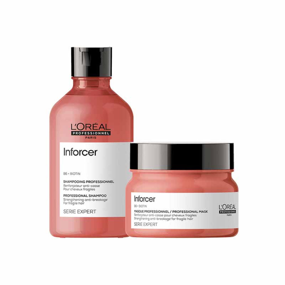 L'Oreal Professionnel Inforcer Shampoo And Mask With Biotin & Vitamin B6 For Reduced Hair Breakage6868