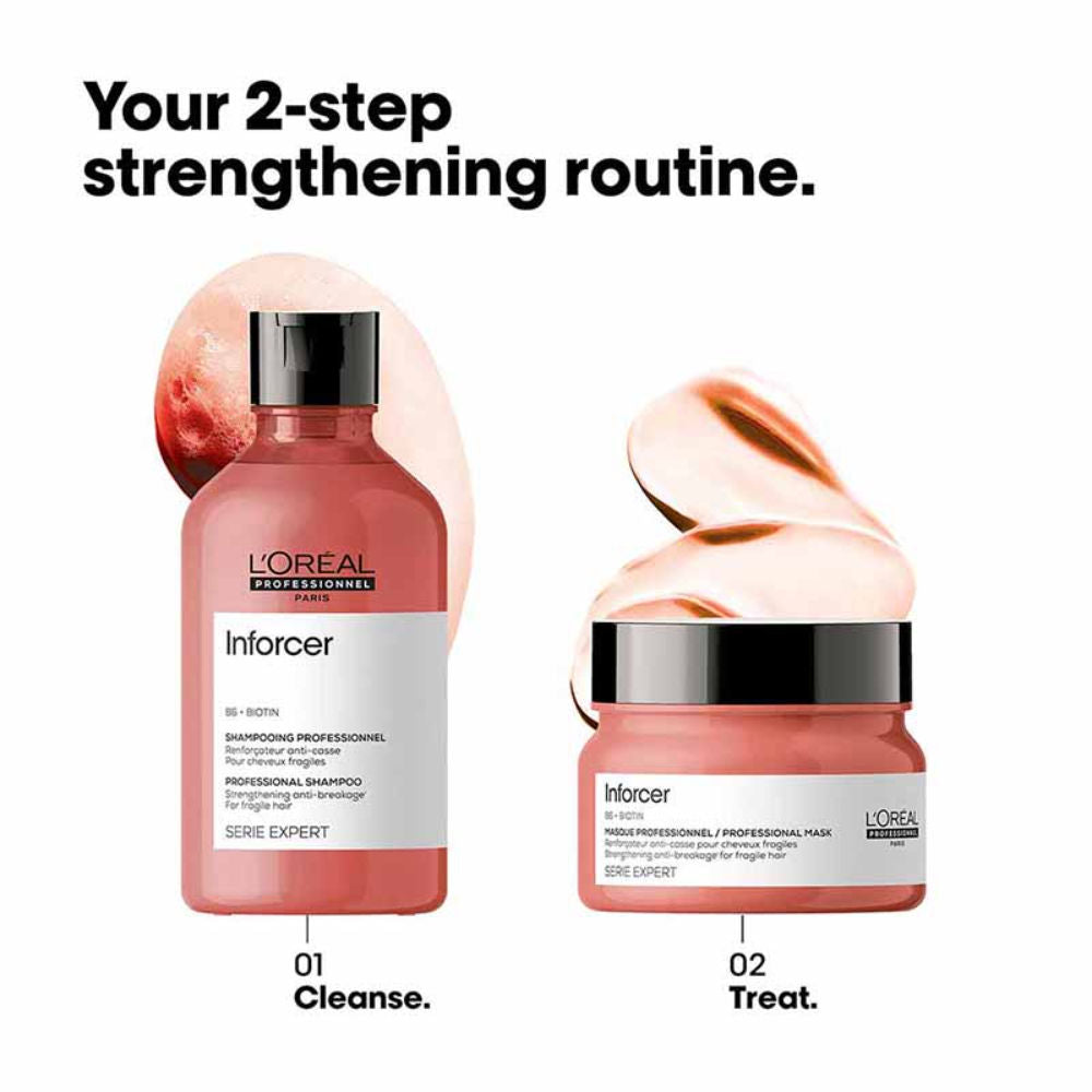 L'Oreal Professionnel Inforcer Shampoo And Mask With Biotin & Vitamin B6 For Reduced Hair Breakage6363