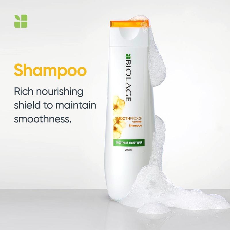 Biolage Smoothproof Shampoo, 200ml + Conditioner, 96g 2- Step Combo For Upto 72H Frizz Free Hair Buy at Indicrest Image 5