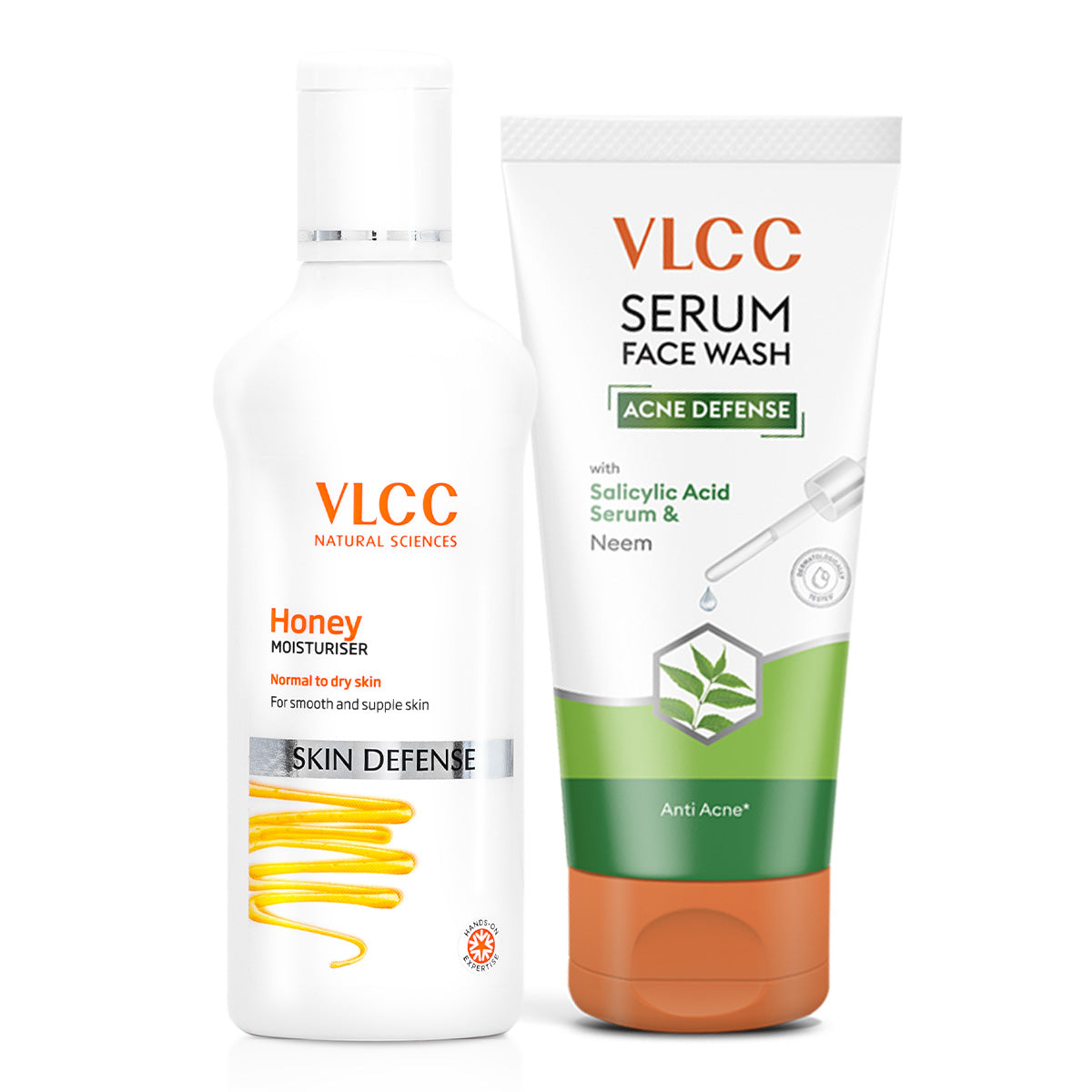 VLCC Honey Moisturiser and Acne Defense Serum Facewash with Salicylic Acid Serum and Neem Combo - Buy from Indicrest