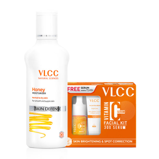 VLCC Honey Moisturiser and Vitamin C Serum Facial Kit Combo - Buy from Indicrest