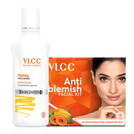 VLCC Honey Moisturiser and Anti Blemish Facial Kit Combo - Buy from Indicrest