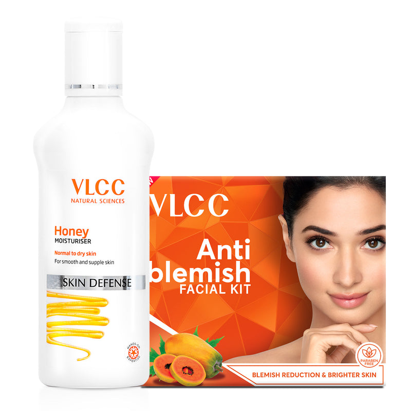 VLCC Honey Moisturiser and Anti Blemish Facial Kit Combo - Buy from Indicrest