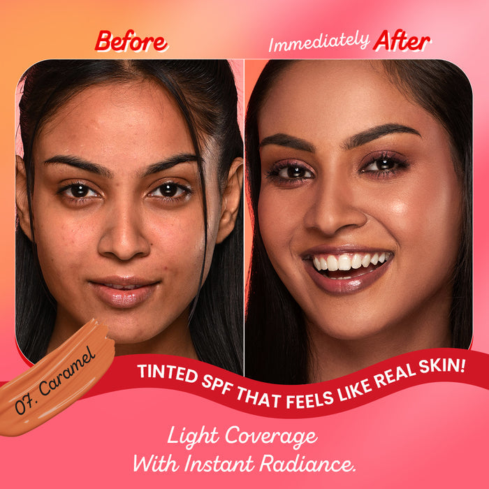 Dot & Key Strawberry Dew Tinted Sunscreen SPF 50+ PA++++, Caramel Deep