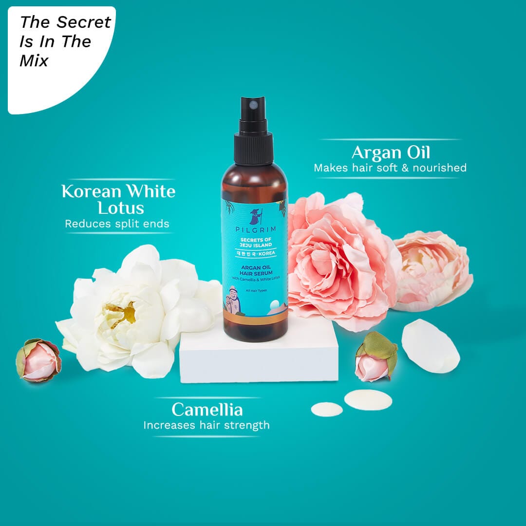 Pilgrim Pilgrim Argan Oil Hair Serum with Camellia & White Lotus, 100ml - Image 3 - Buy from Indicrest