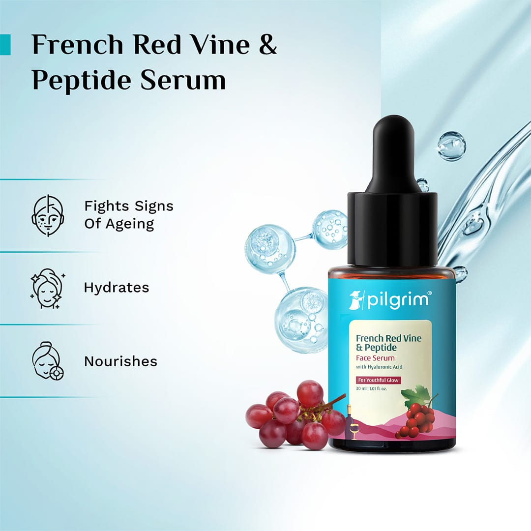 Pilgrim Red Vine Face Serum for Anti-Ageing, 30ml - Image 3 - Buy from Indicrest