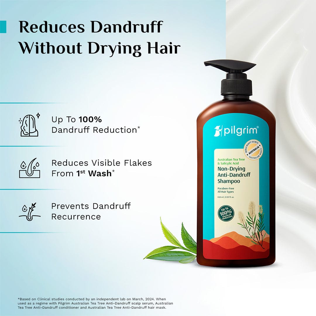 Pilgrim Australian Tea Tree Non-Drying Anti-Dandruff Shampoo, 200ml - Image 8 - Buy from Indicrest