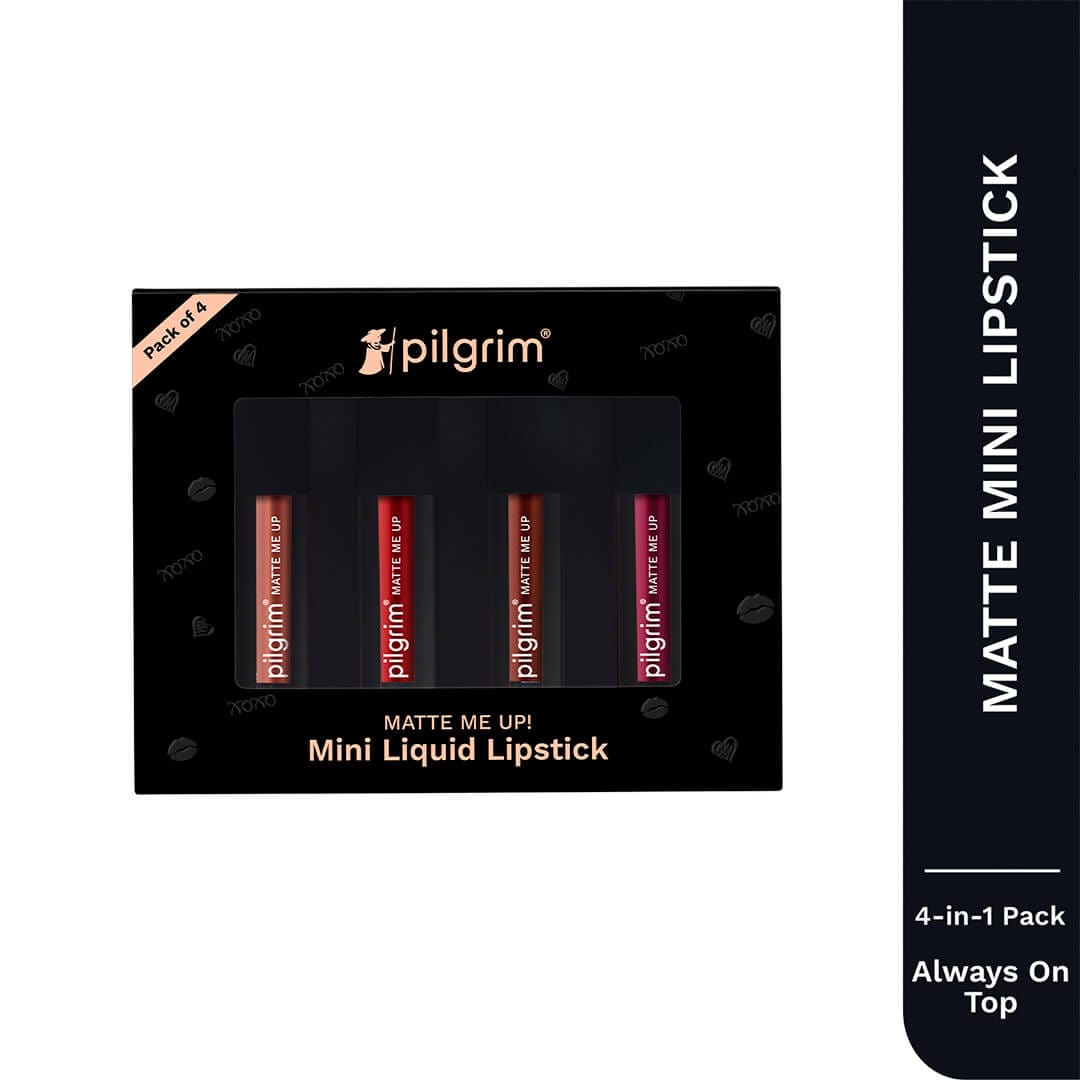 Pilgrim Matte Me Up Liquid lipstick 4 in 1 pack (minis), Always on top - Image 4 - Buy from Indicrest