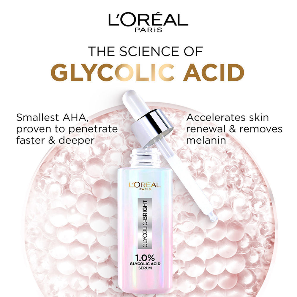 L'Oreal Paris Glycolic Acid Glowing And Protecting C-S-M-S Regime Kit for for Dark Spot Reduction Combo, 4 pieces Buy at Indicrest Image 6