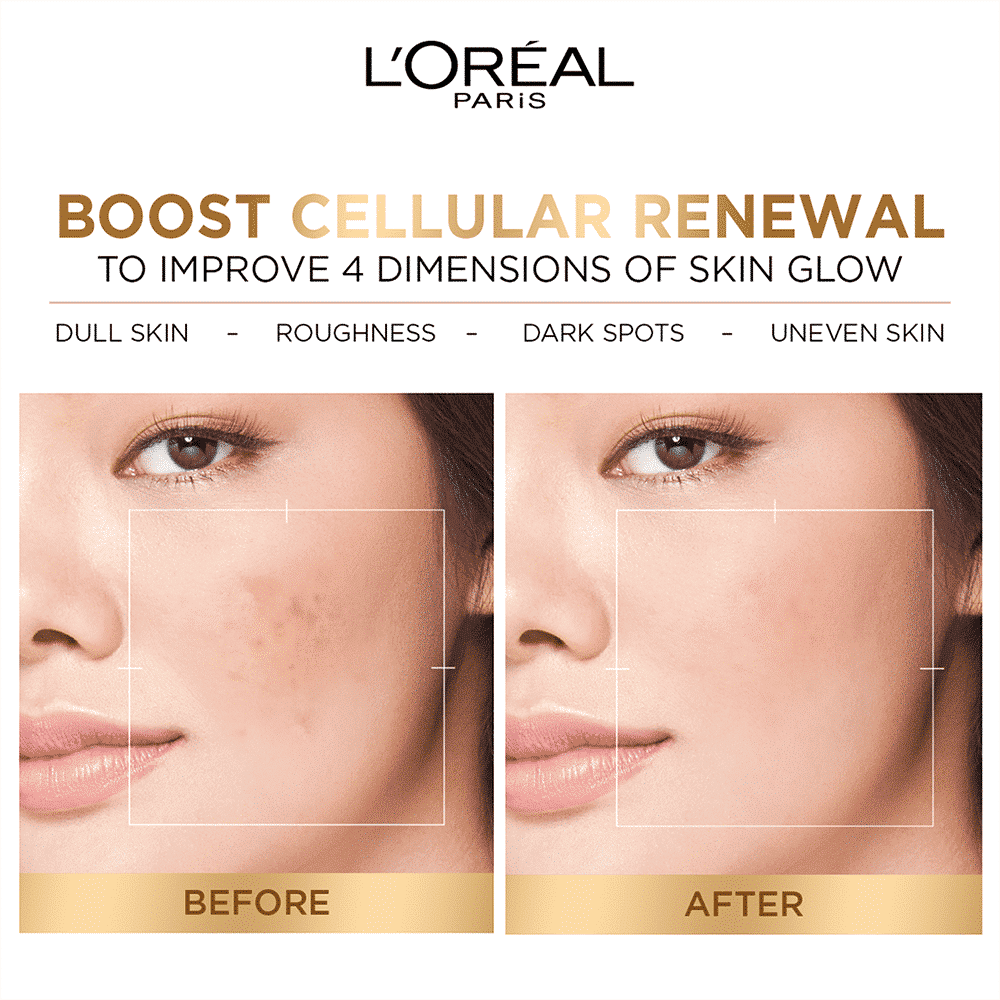 L'Oreal Paris Glycolic Acid Glowing And Protecting C-S-M-S Regime Kit for for Dark Spot Reduction Combo, 4 pieces Buy at Indicrest Image 7