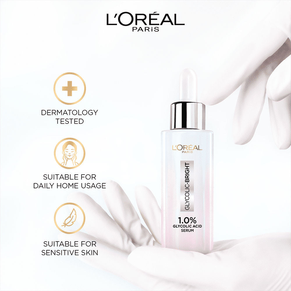 L'Oreal Paris Glycolic Acid Glowing And Protecting C-S-M-S Regime Kit for for Dark Spot Reduction Combo, 4 pieces Buy at Indicrest Image 8