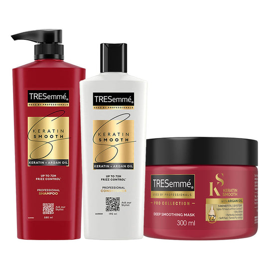 TRESemme Keratin Haircare Shampoo 580ml + Hair Conditioner, 190ml + Mask, 300ml Combo Buy at Indicrest