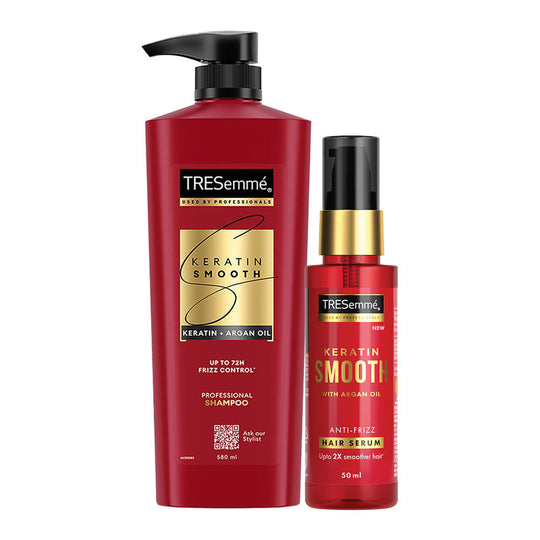 TRESemme Keratin Smooth Shampoo, 580ml + Serum, 50ml Combo, 2 pieces Buy at Indicrest