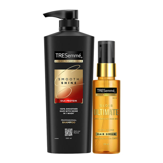 TRESemme Smooth And Shine Shampoo, 560ml + Serum, 50ml Combo, 2 pieces Buy at Indicrest