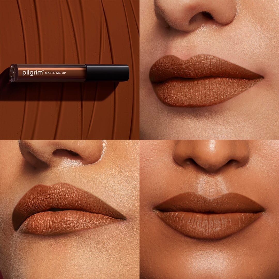 pilgrim matte me up liquid lipstick brown mischief 20   Image 2   Buy from Indicrest