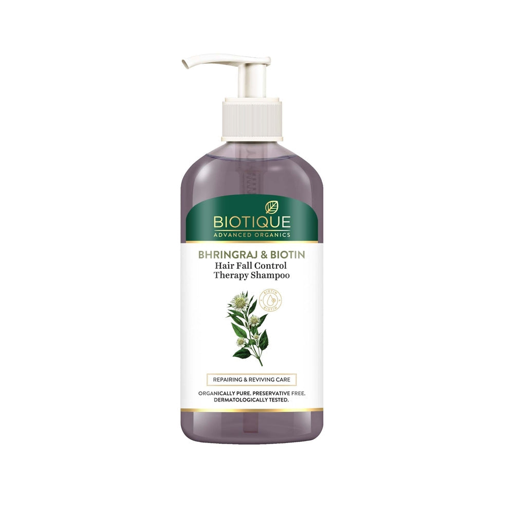 Biotique Bhringraj & Biotin Hair Fall Control Therapy Shampoo, 300ml - Buy from Indicrest