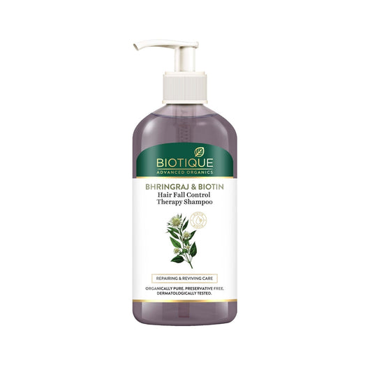 Biotique Bhringraj & Biotin Hair Fall Control Therapy Shampoo, 300ml - Buy from Indicrest