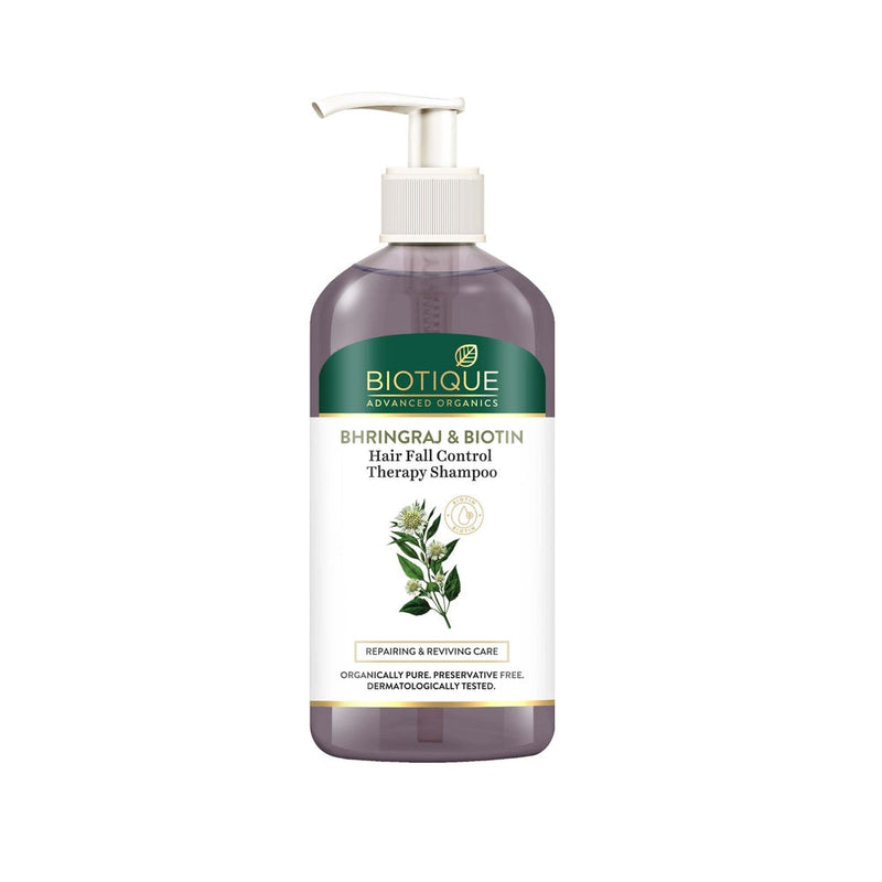 Biotique Bhringraj & Biotin Hair Fall Control Therapy Shampoo, 300ml - Buy from Indicrest