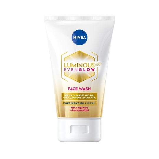 Nivea Luminous Even Glow Face Wash Oil Free Formula, Aha, Aloe Vera, Guarana Extract Deep Clean, 100ml Buy at Indicrest