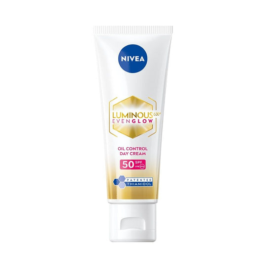 Nivea Luminous Even Glow Oil Control Day Cream Spf 50,Thiamidol Uv Protection & Reduces Dark Spots, 40ml Buy at Indicrest