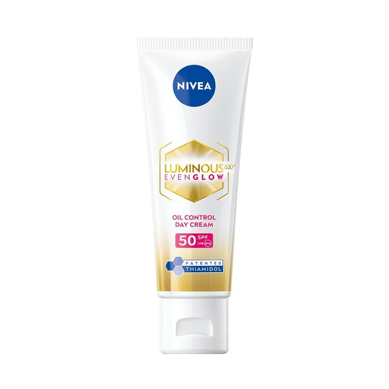 Nivea Luminous Even Glow Oil Control Day Cream Spf 50,Thiamidol Uv Protection & Reduces Dark Spots, 40ml Buy at Indicrest