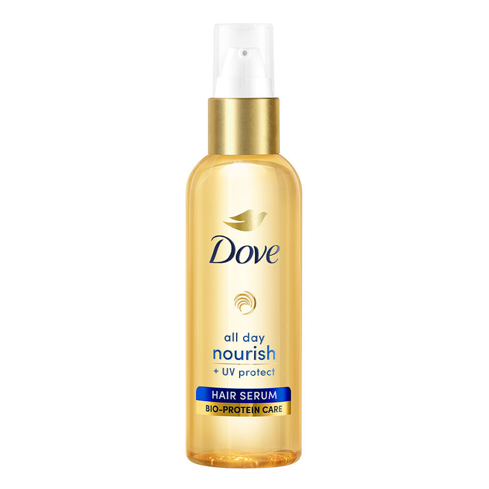 Dove All Day Nourish + UV Protect Hair Serum For All Hair Types With Bio Protein Care, 48ml