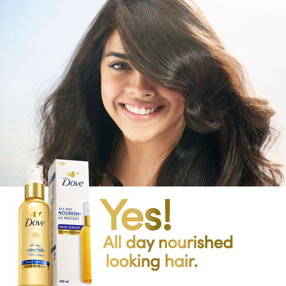 Dove All Day Nourish + UV Protect Hair Serum For All Hair Types With Bio Protein Care, 48ml Buy at Indicrest Image 4
