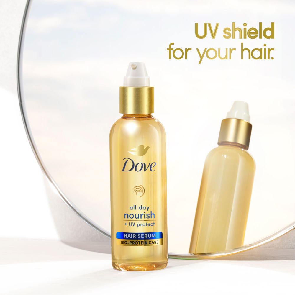 Dove All Day Nourish + UV Protect Hair Serum For All Hair Types With Bio Protein Care, 48ml Buy at Indicrest Image 6
