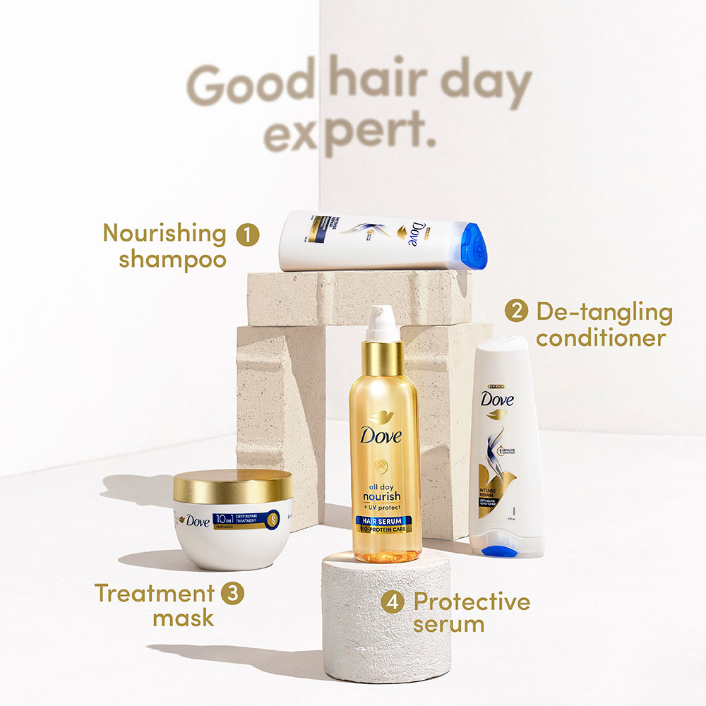 Dove All Day Nourish + UV Protect Hair Serum For All Hair Types With Bio Protein Care, 48ml Buy at Indicrest Image 10
