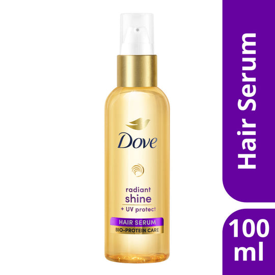 Dove Radiant Shine + UV Protect Hair Serum For Dry & Frizzy Hair, 100ml Buy at Indicrest