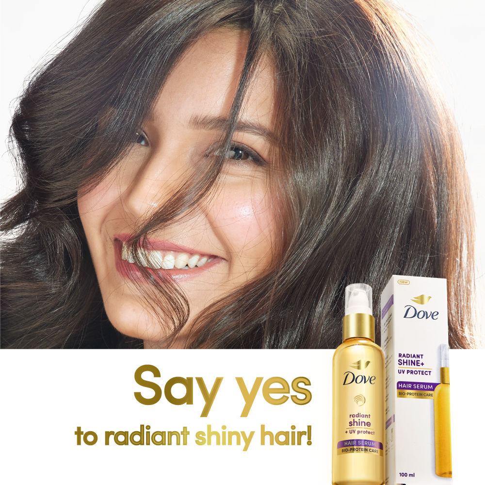 Dove Radiant Shine + UV Protect Hair Serum For Dry & Frizzy Hair, 100ml Buy at Indicrest Image 4