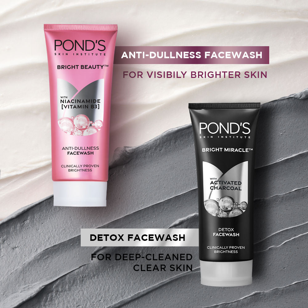 Pond’s Bright Miracle Pure Detox Anti-Pollution Clear Face Wash with Activated Charcoal, 50g Buy at Indicrest Image 8
