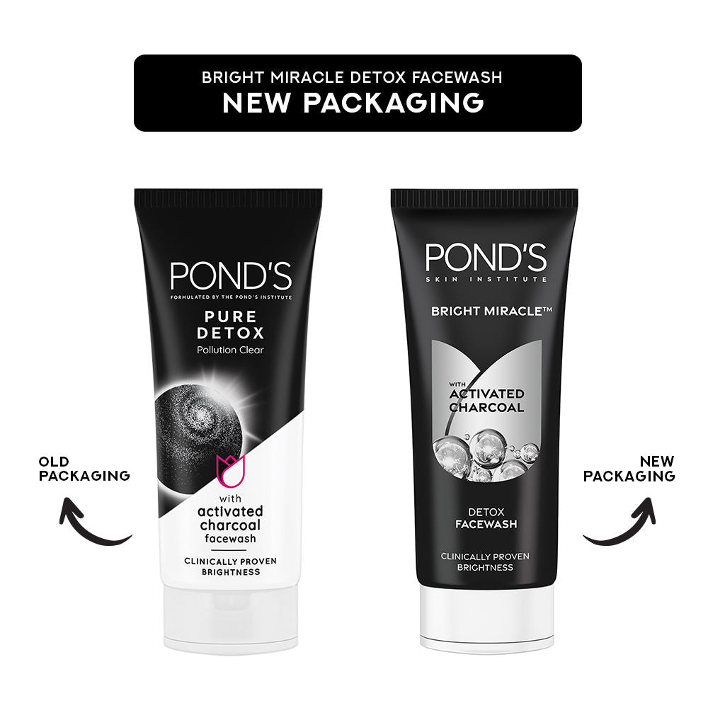 Pond’s Bright Miracle Pure Detox Anti-Pollution Clear Face Wash with Activated Charcoal, 50g Buy at Indicrest Image 9
