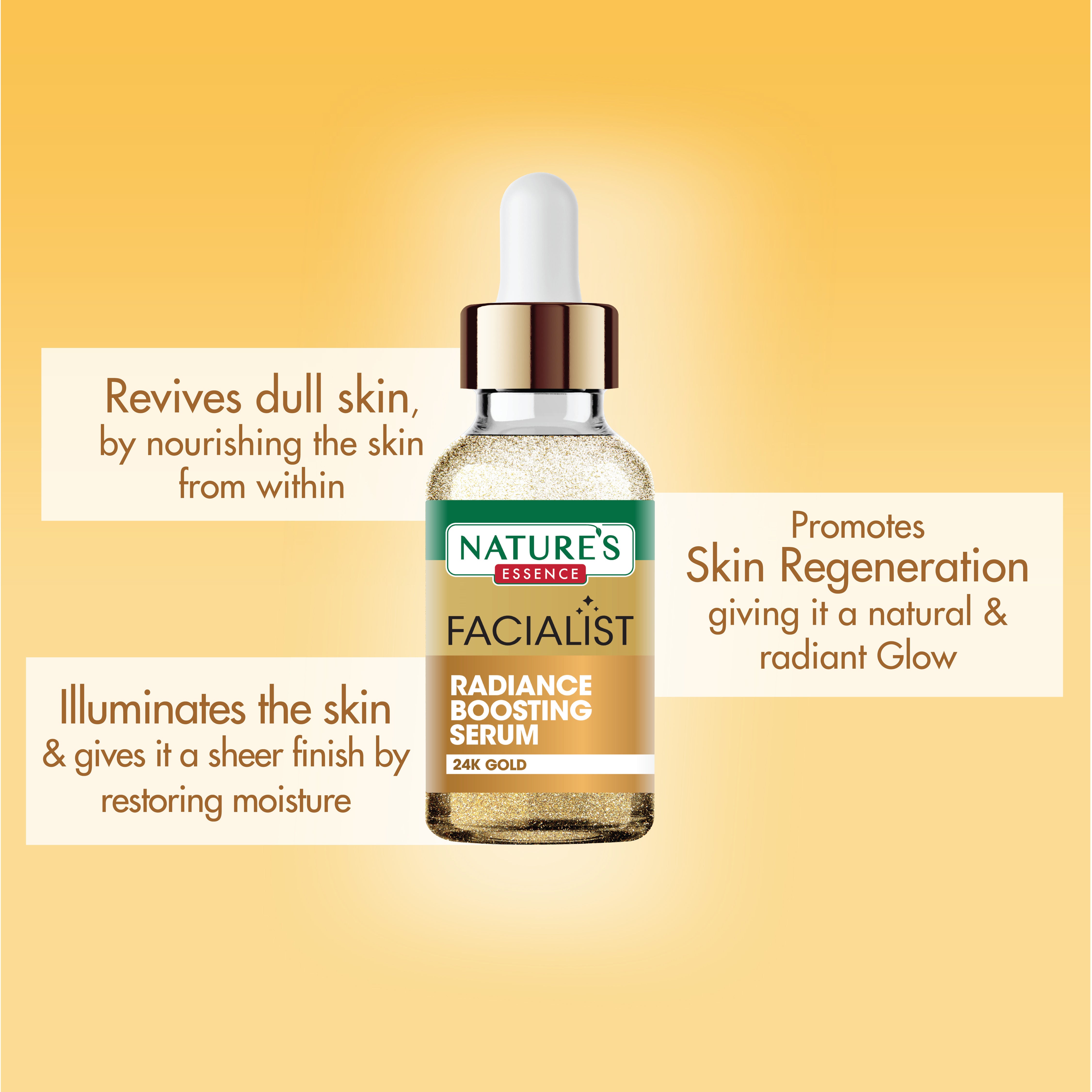 Nature's Essence Radiance Boosting Serum with 24K Gold, 30ml Buy at Indicrest Image 5