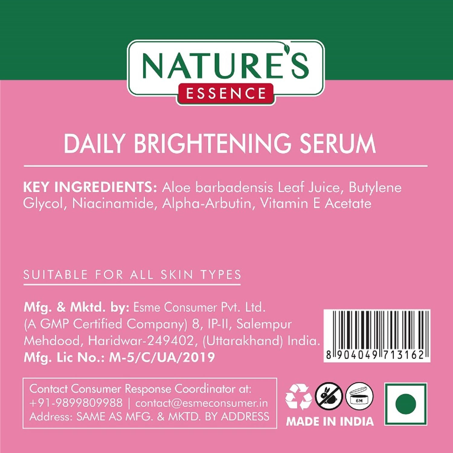 Nature's Essence Facialist Daily Brightening Serum with 2% Alpha Arbutin, 30ml Buy at Indicrest Image 4
