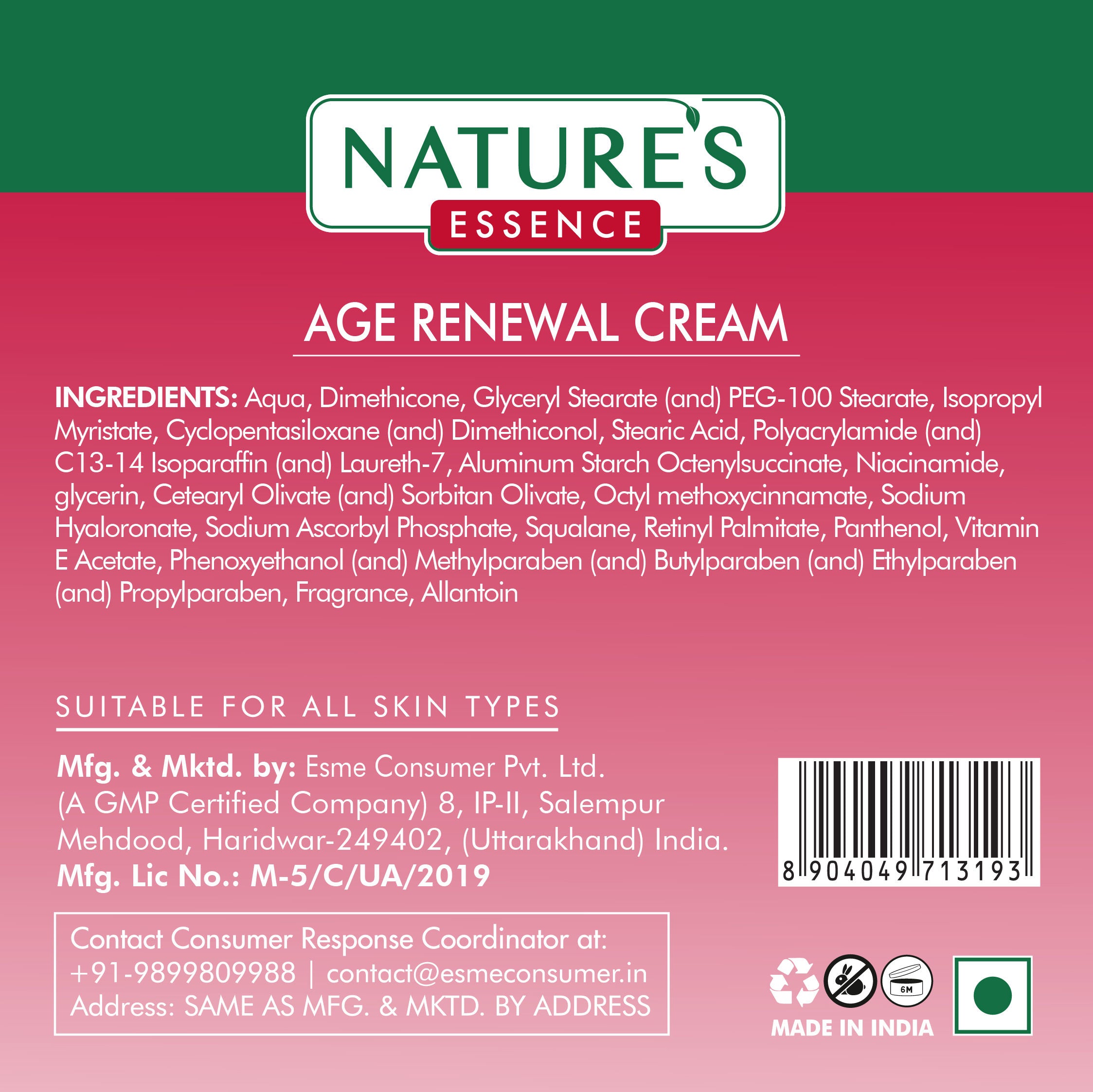 Nature's Essence Facialist Age Renewal Cream with PRO Retinol, 45g Buy at Indicrest Image 4