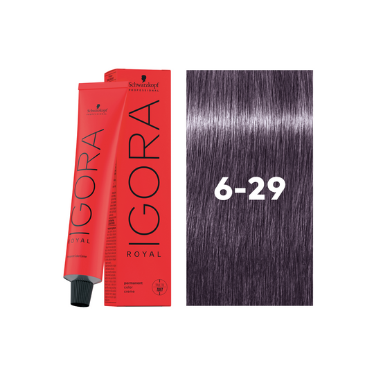 Schwarzkopf Professional Igora Royal 6-29 Dark Blonde Ash Violet, 60ml Buy at Indicrest