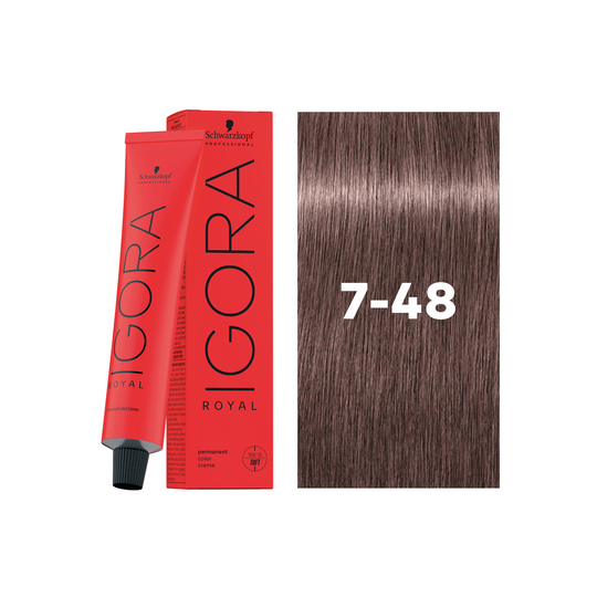 Schwarzkopf Professional Igora Royal 7-48 Medium Blonde Beige Red, 60ml Buy at Indicrest