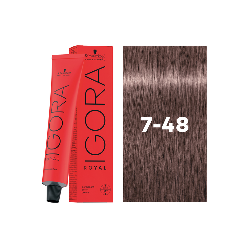 Schwarzkopf Professional Igora Royal 7-48 Medium Blonde Beige Red, 60ml Buy at Indicrest
