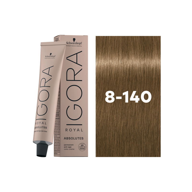 Schwarzkopf Professional Igora Royal Absolutes 8-140 Light Blonde Cendré Beige Natural, 60ml Buy at Indicrest