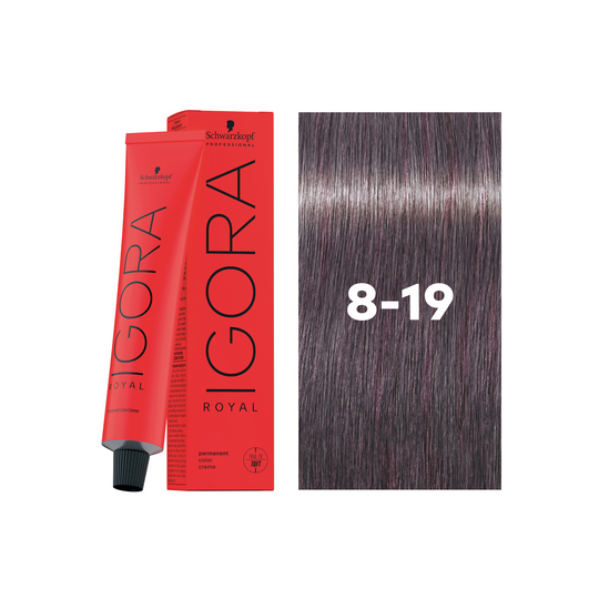 Schwarzkopf Professional Igora Royal 8-19 Light Blonde Cendré Violet, 60ml Buy at Indicrest