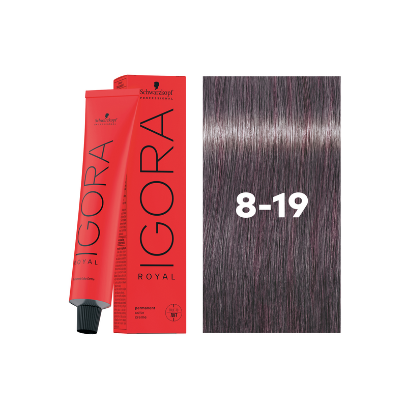 Schwarzkopf Professional Igora Royal 8-19 Light Blonde Cendré Violet, 60ml Buy at Indicrest