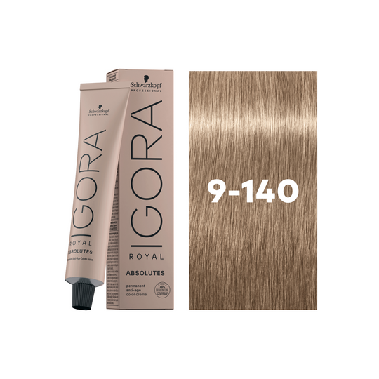 Schwarzkopf Professional Igora Royal Absolutes 9-140 Extra Light Blonde Cendré Beige Natural, 60ml Buy at Indicrest